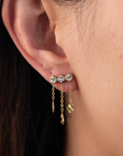 Stainless Steel Raindrop Dangle Earrings