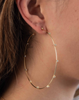 Large CZ Thin Hoops