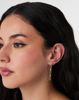 CZ Paperclip Earrings