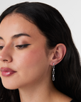 CZ Paperclip Earrings