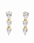CZ Pear Drop Earrings