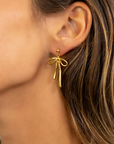 Dangle Bow Ball Studs