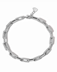 Thick Paperclip CZ Bracelet