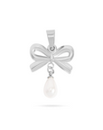 Bow Pearl Drop Necklace