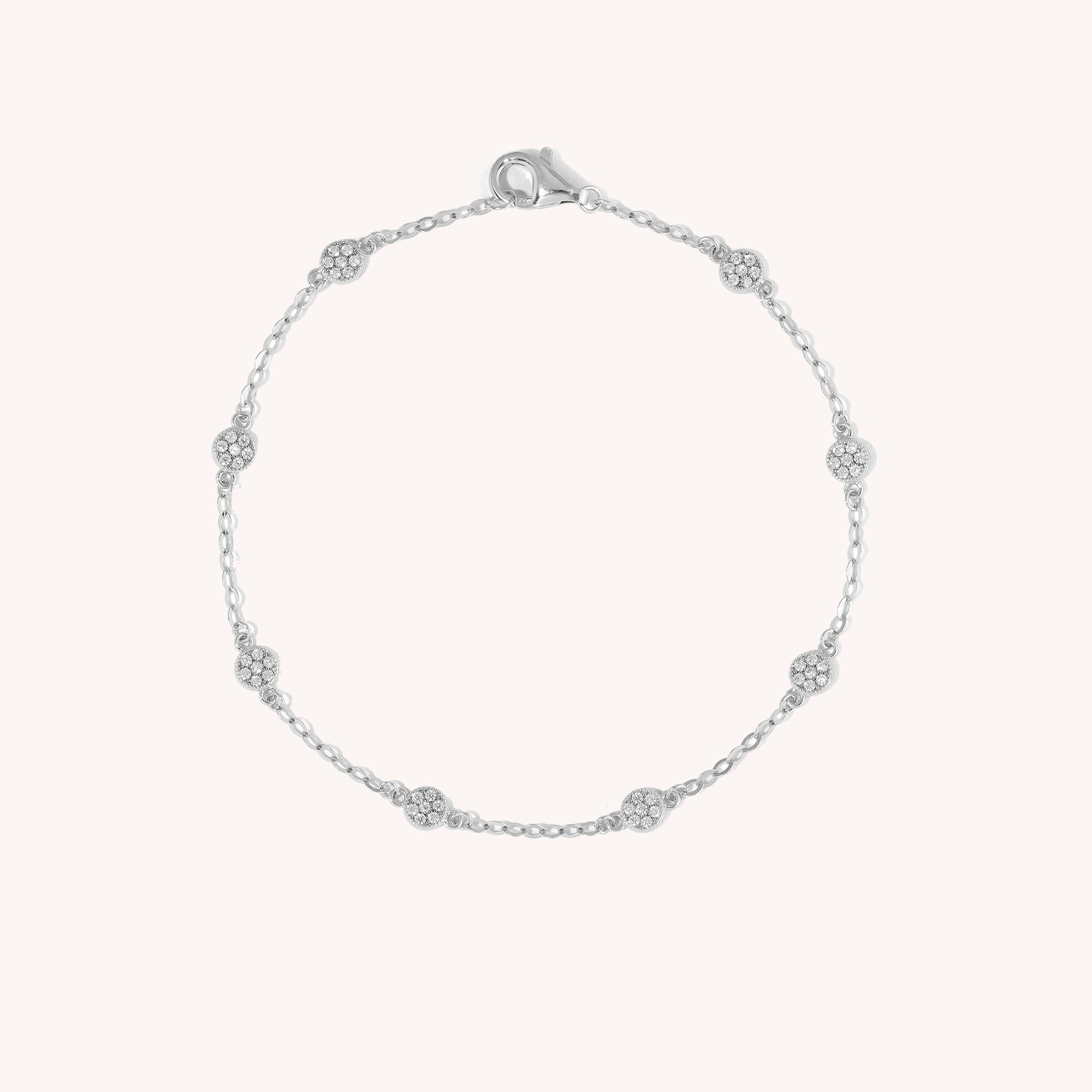 Dainty CZ Circle Bracelet