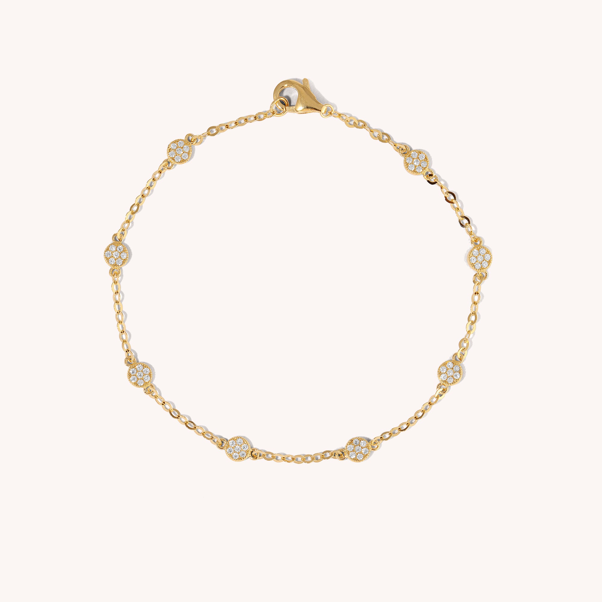 Dainty CZ Circle Bracelet