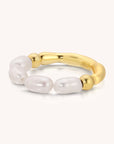 Pearl Half Infinity Ring