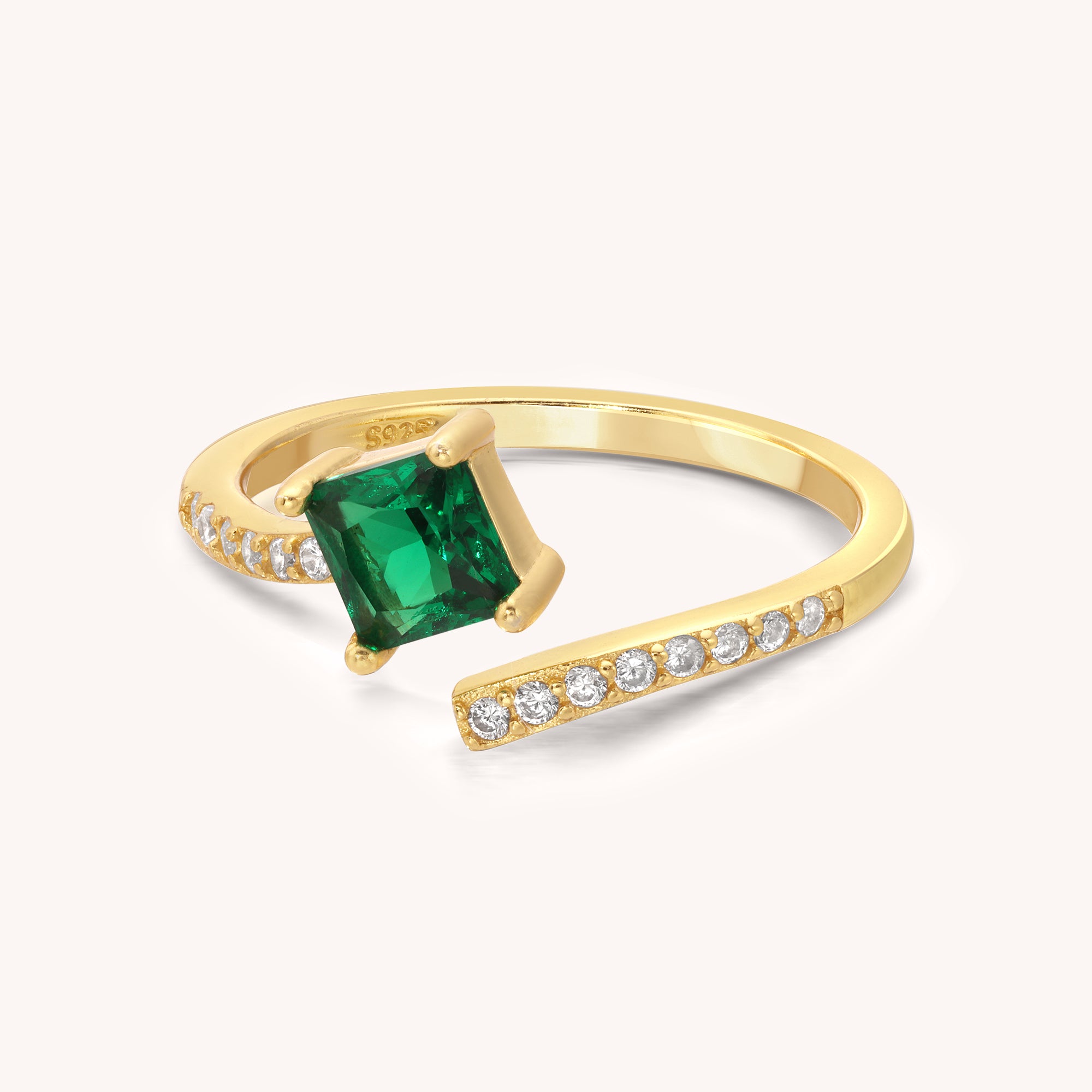 Emerald Wrap Around Ring