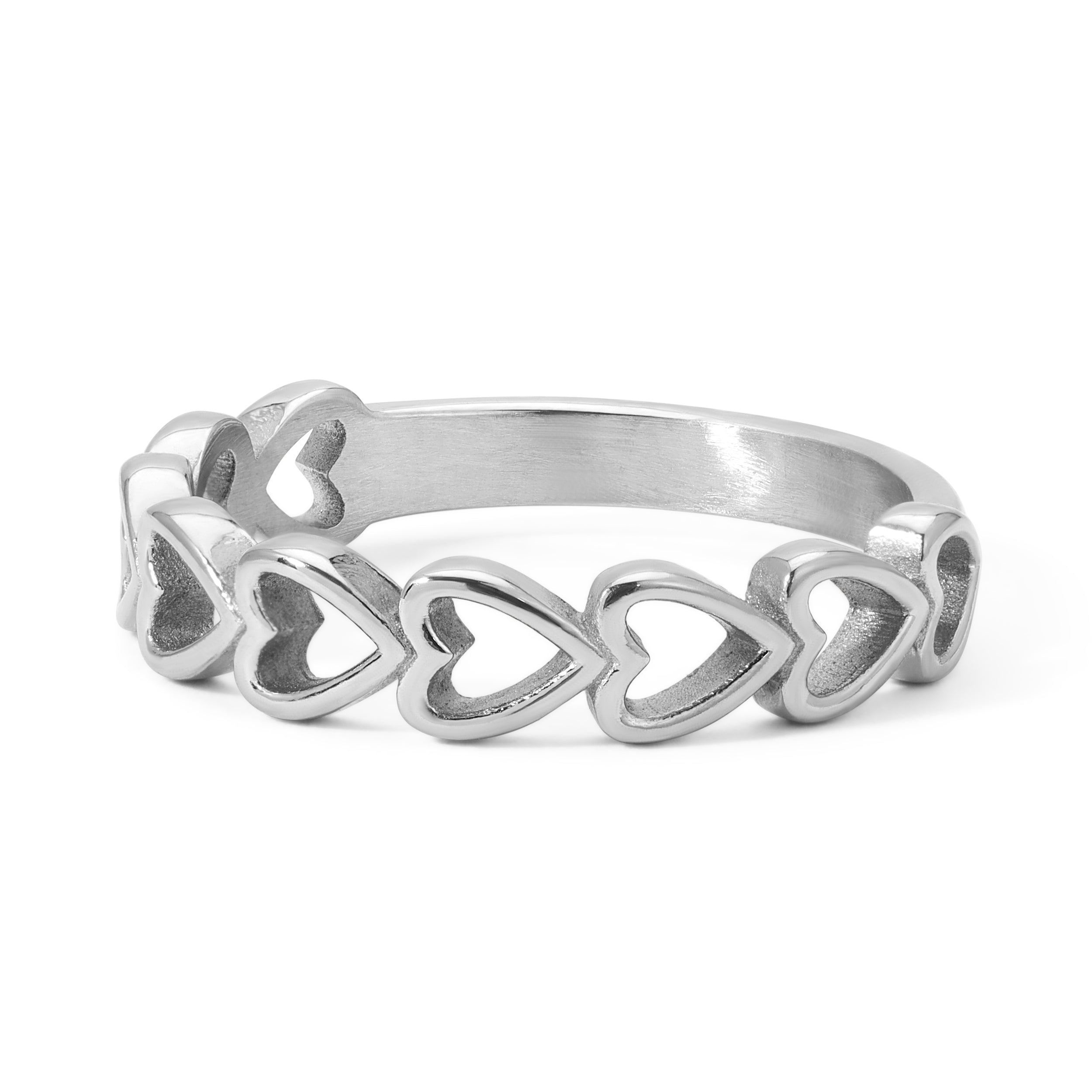 Stainless Steel Heart Cut Out Ring