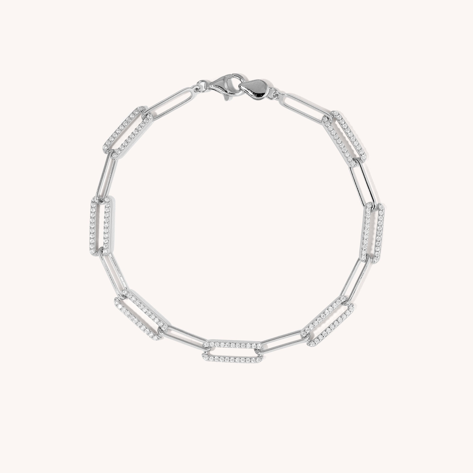 Paperclip CZ Bracelet