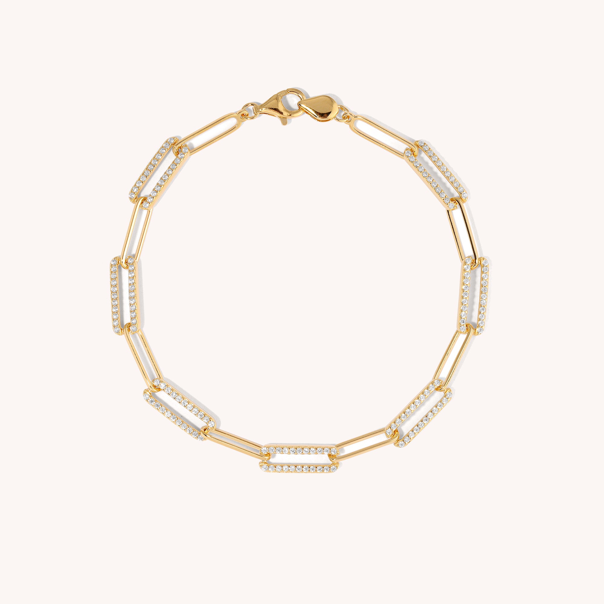 Paperclip CZ Bracelet