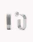 Stainless Steel 3 Row Stud Hoops