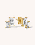 Emerald Cut Studs