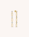 CZ Paperclip Earrings