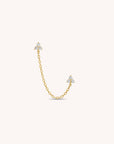 Flower Connected Chain Studs