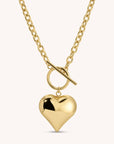 Chunky Heart Toggle Necklace