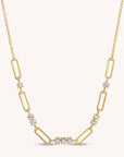 Paperclip CZ Dainty Necklace