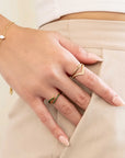 Thin Green Stone Ring