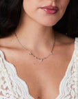 Teardrop CZ Paperclip Necklace