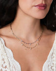 Teardrop CZ Paperclip Necklace