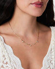 Teardrop CZ Paperclip Necklace