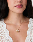 XL CZ Bubble Letter Necklace