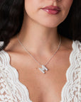 XL CZ Bubble Letter Necklace