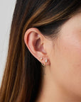 Teardrop CZ Chain Connector Studs