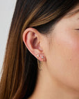 Flower Connected Chain Studs
