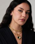 Chunky Heart Toggle Necklace