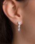 CZ Pear Drop Earrings