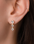 CZ Pear Drop Earrings