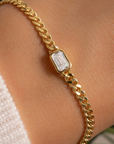 Emerald Cut Cuban Bracelet