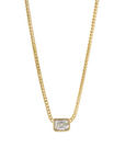 Bezel Emerald Cut Cuban Necklace