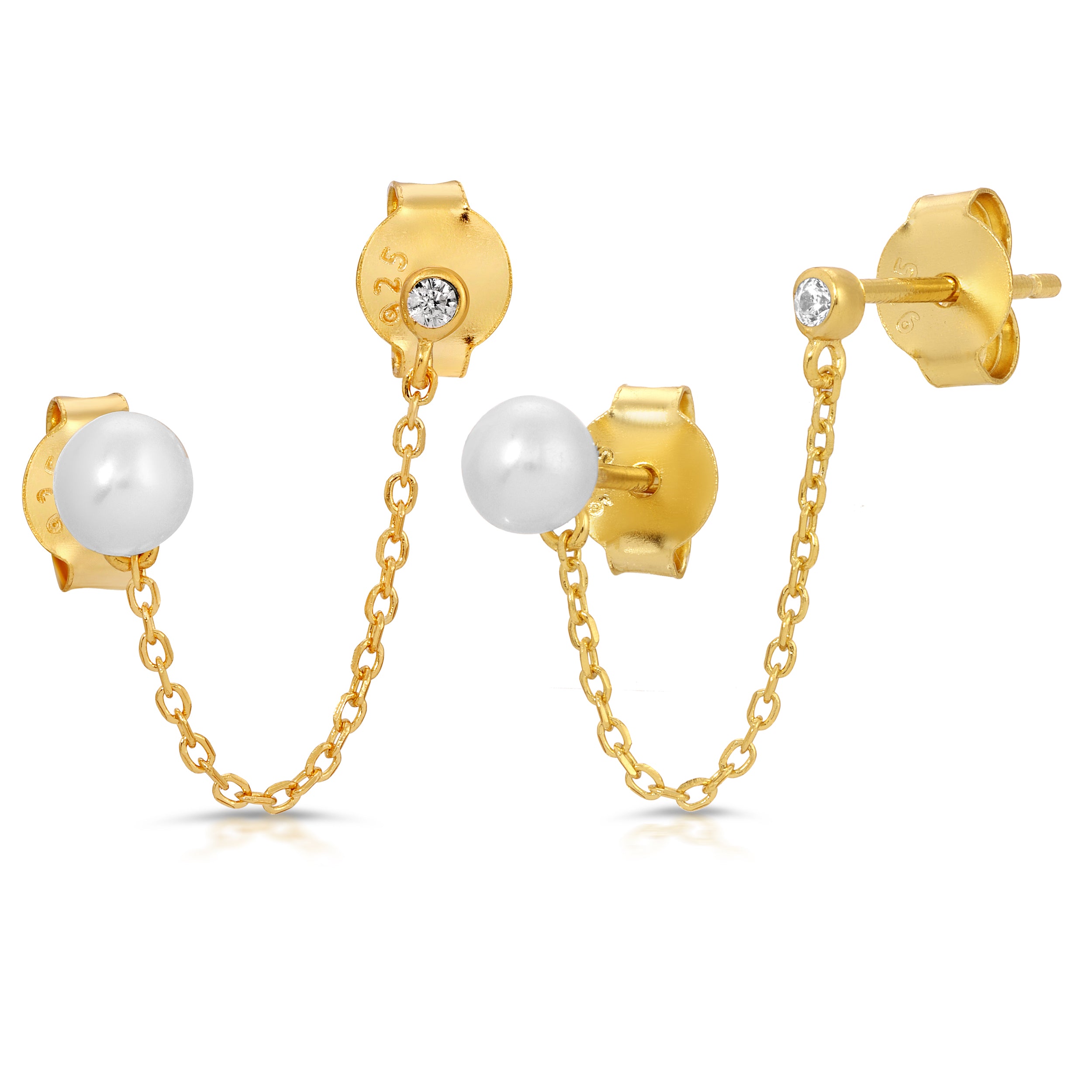 Pearl Chain Studs