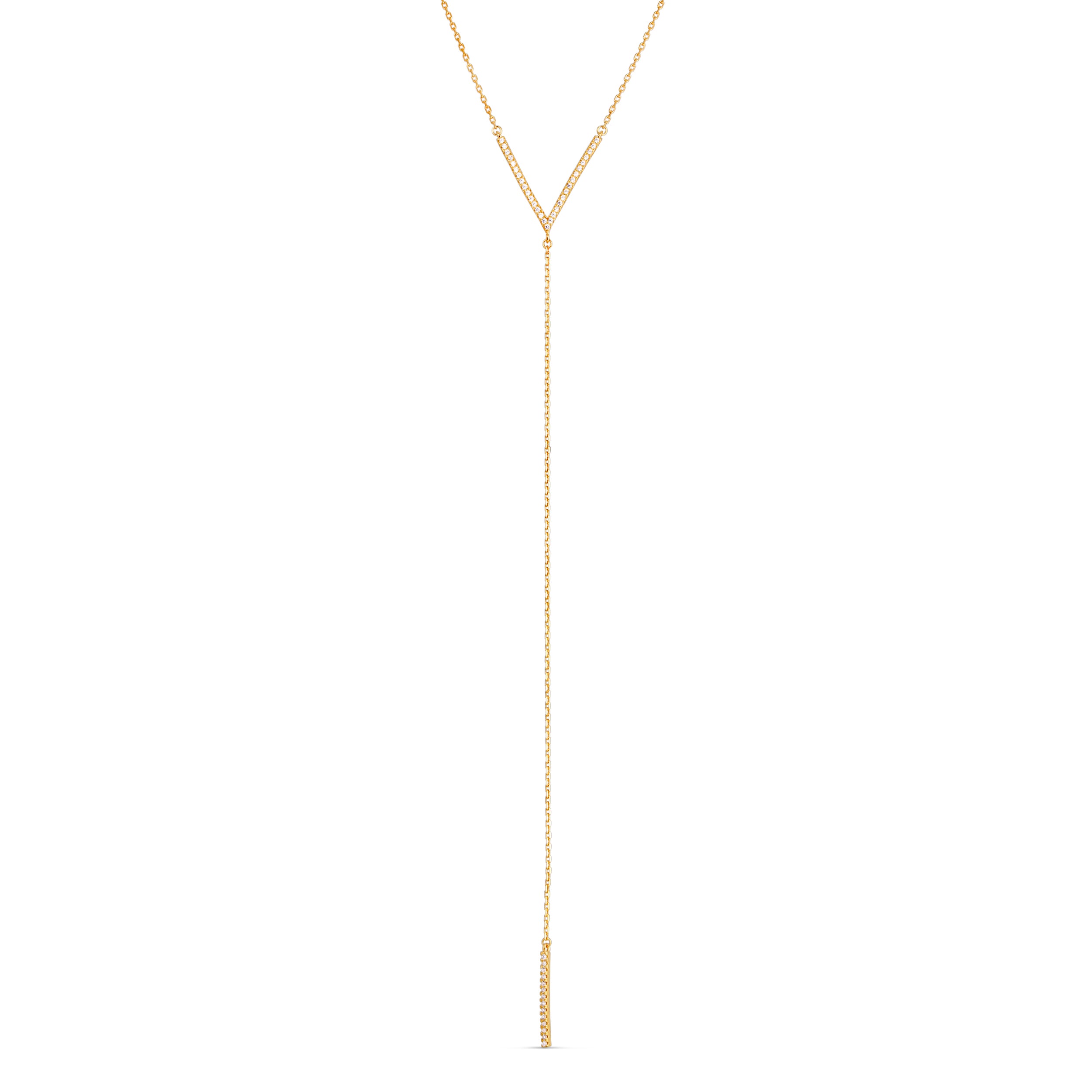 V Lariat Necklace