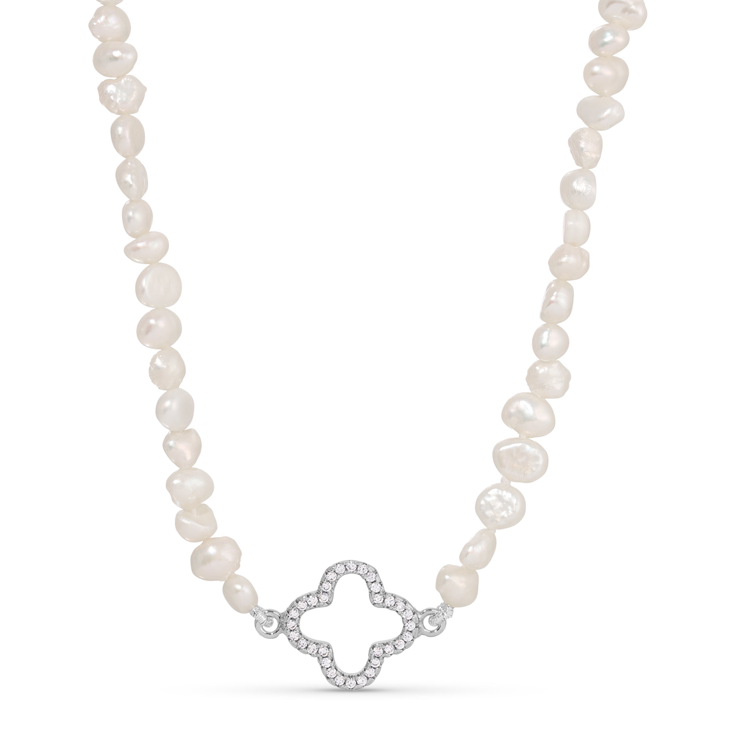 Clover Pearl Necklace