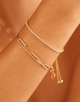 Paperclip CZ Bracelet