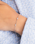 Dainty CZ Circle Bracelet