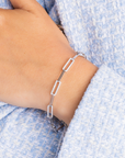 Paperclip CZ Bracelet