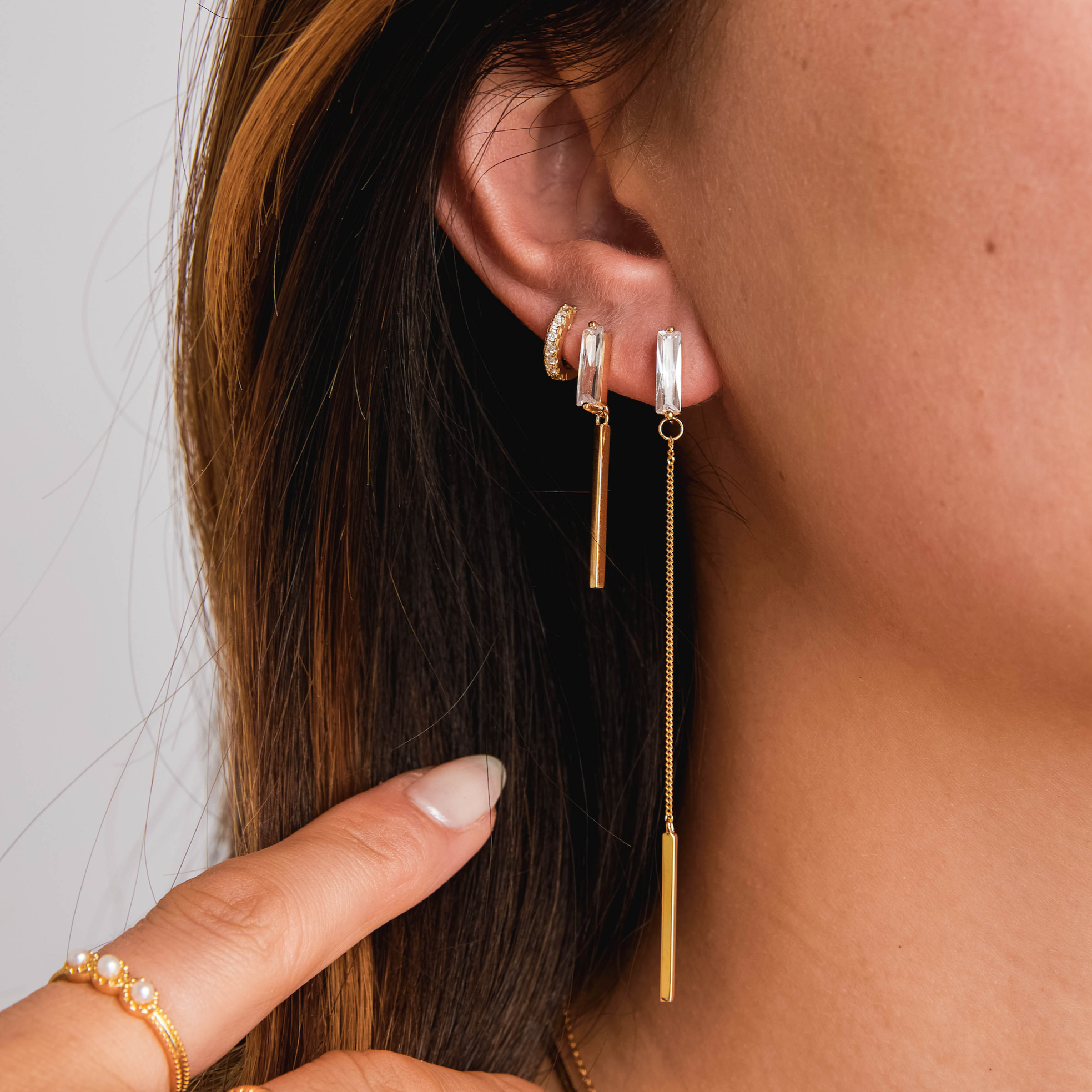 Bar Hoop Drop Earrings – Humble Hilo | Creating a Common Thread