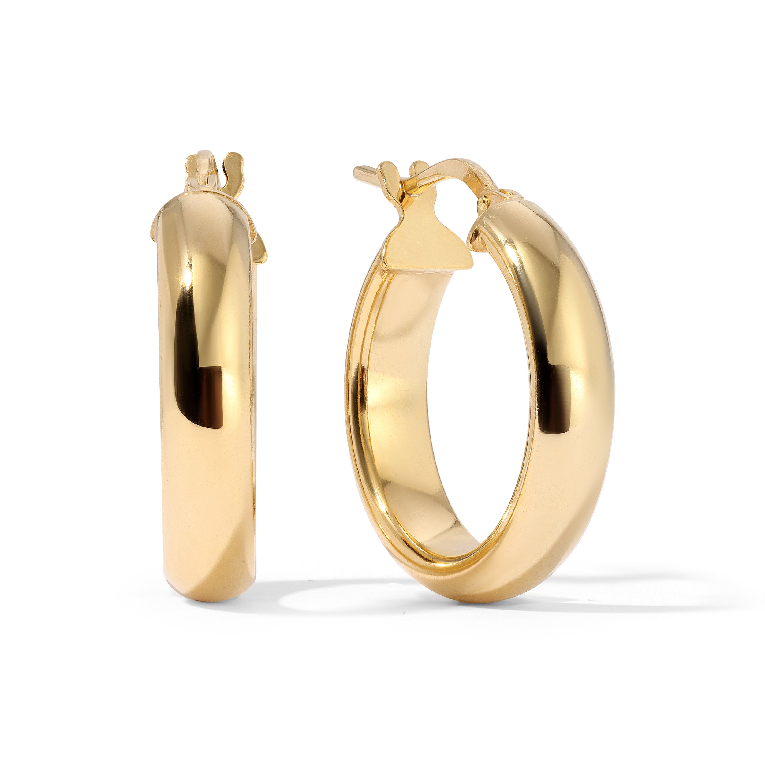 Gold Chunky Rounded Hoops