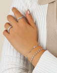 Dainty CZ Circle Bracelet