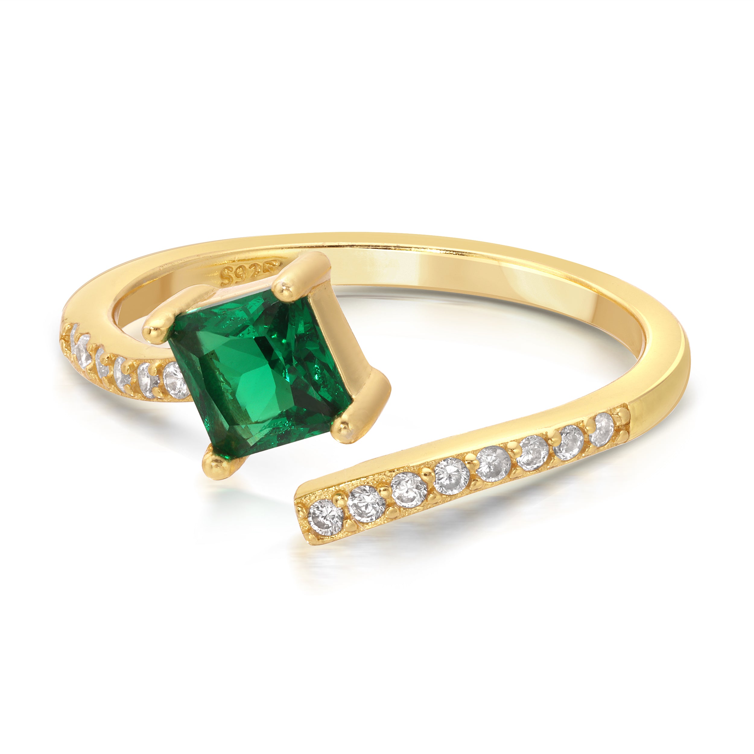 Emerald Wrap Around Ring
