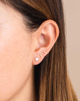 Square CZ Studs