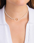 Pearl and Bead Toggle Clasp Necklace