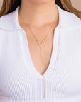 V Lariat Necklace