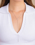 V Lariat Necklace